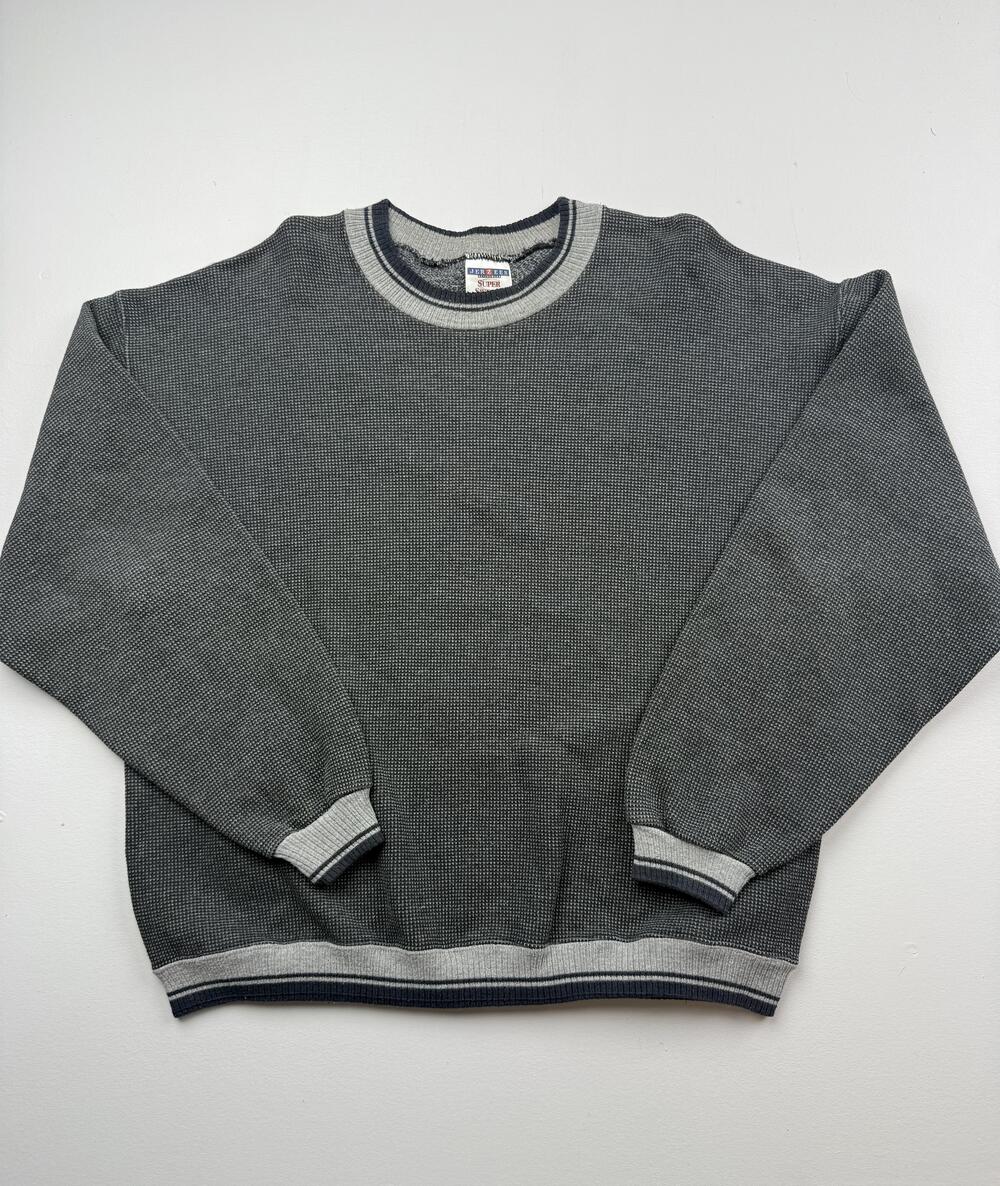 Jerzees Sweatshirt Mens Gray Heavyweight Crewneck Pullover Super Sweats Read